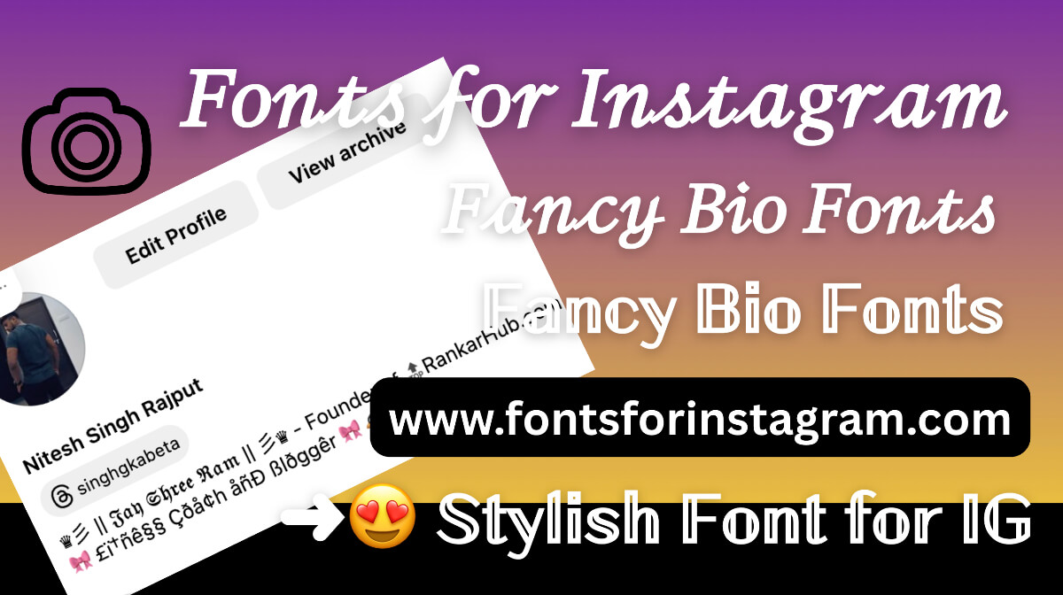 fancy fonts instagram